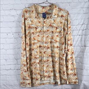 Micheal’s Butter Soft Colorful Men’s Bird Print Shirt  NWT Sz XL